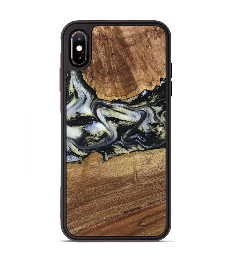 iPhone Xs Max Wood Phone Case - Unknown (Black & White, 791916)