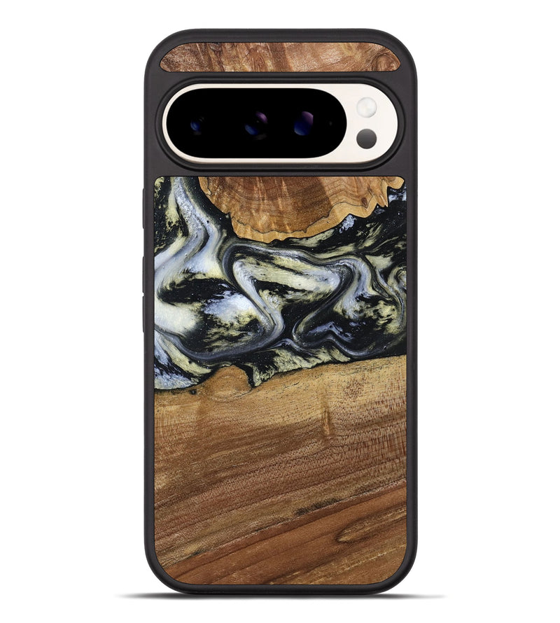 Pixel 10 Pro XL Wood Phone Case - Unknown (Black & White, 791916)