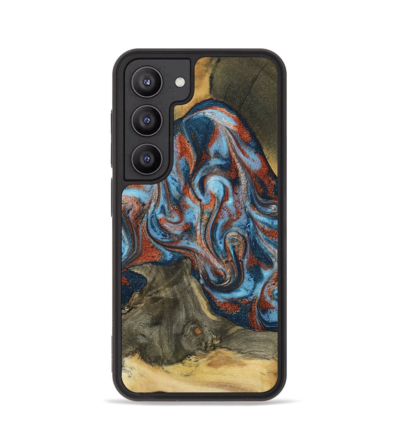 Galaxy S23 Wood Phone Case - Ione (Teal & Gold, 791932)
