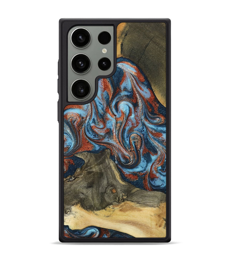 Galaxy S24 Ultra Wood Phone Case - Ione (Teal & Gold, 791932)