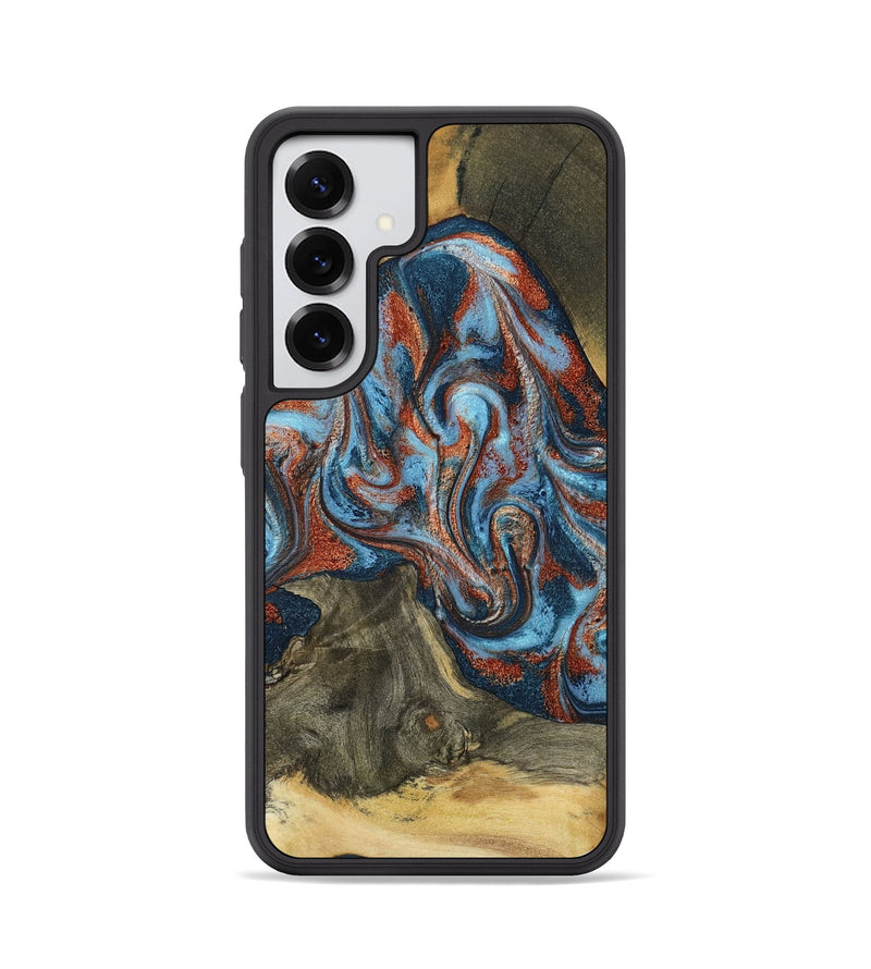 Galaxy S25 Wood Phone Case - Ione (Teal & Gold, 791932)