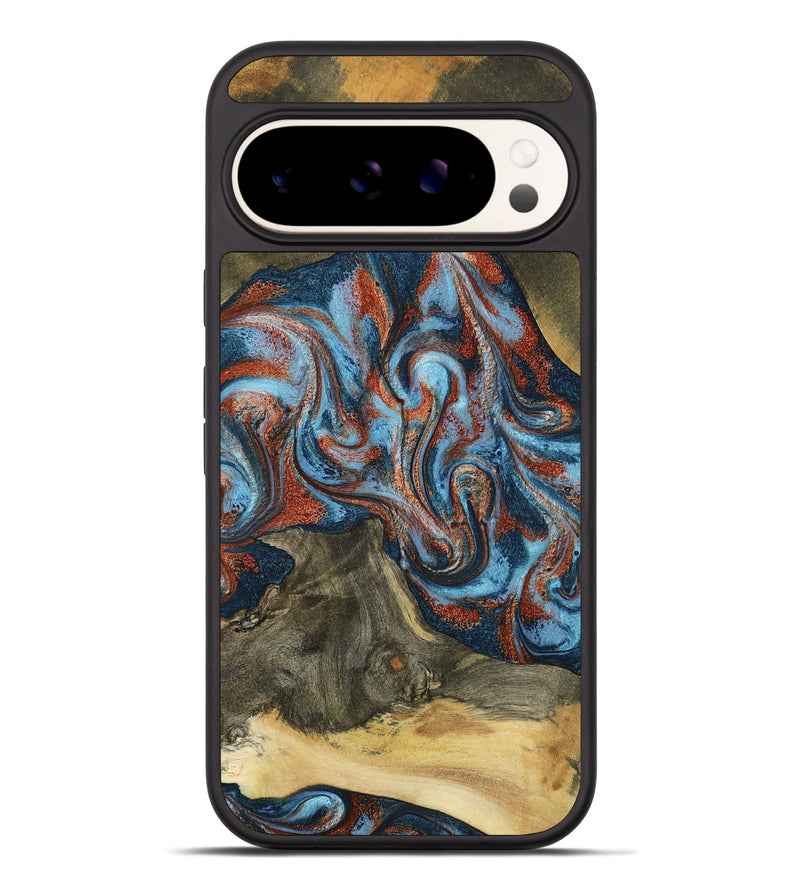 Pixel 9 Pro XL Wood Phone Case - Ione (Teal & Gold, 791932)