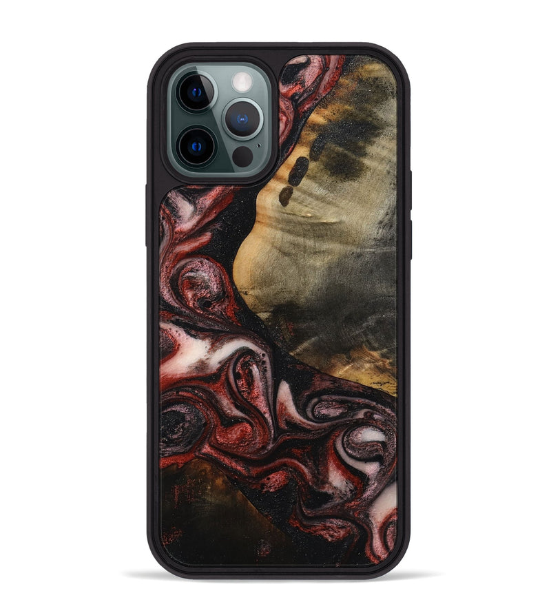 iPhone 12 Pro Max Wood Phone Case - Jalynn (Red, 791937)