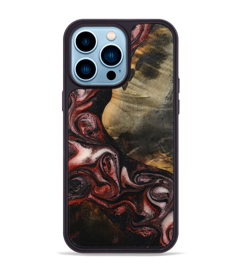 iPhone 14 Pro Max Wood Phone Case - Jalynn (Red, 791937)