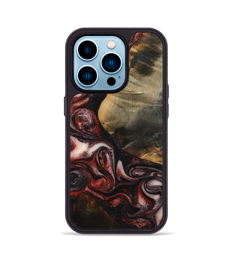 iPhone 14 Pro Wood Phone Case - Jalynn (Red, 791937)
