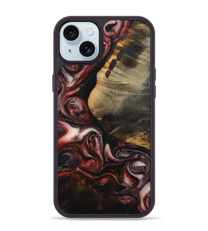 iPhone 15 Plus Wood Phone Case - Jalynn (Red, 791937)
