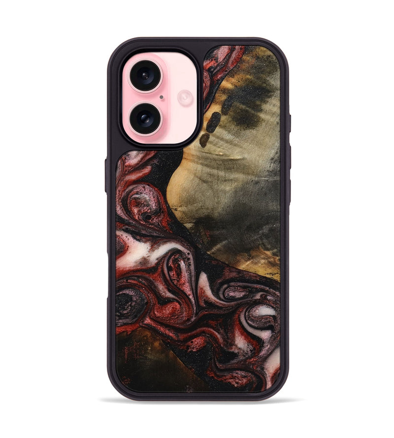 iPhone 16 Wood Phone Case - Jalynn (Red, 791937)