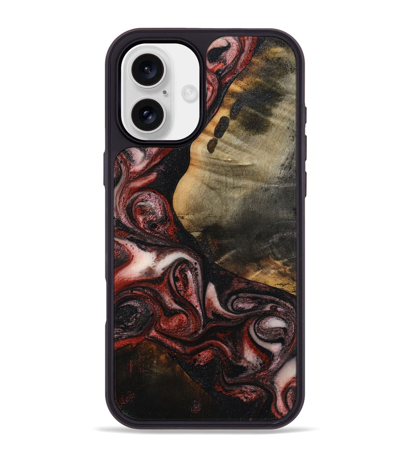 iPhone 16 Plus Wood Phone Case - Jalynn (Red, 791937)