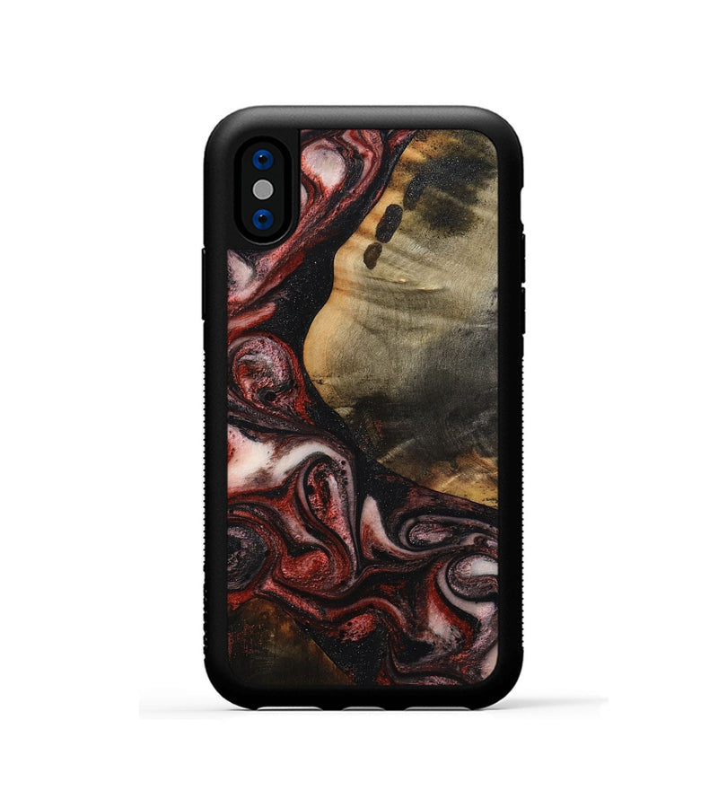 iPhone Xs Wood Phone Case - Jalynn (Red, 791937)