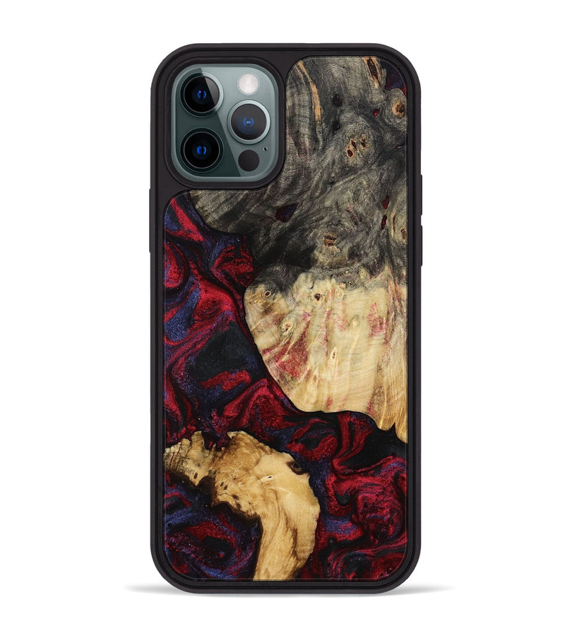 iPhone 12 Pro Max Wood Phone Case - Ludie (Red, 791939)