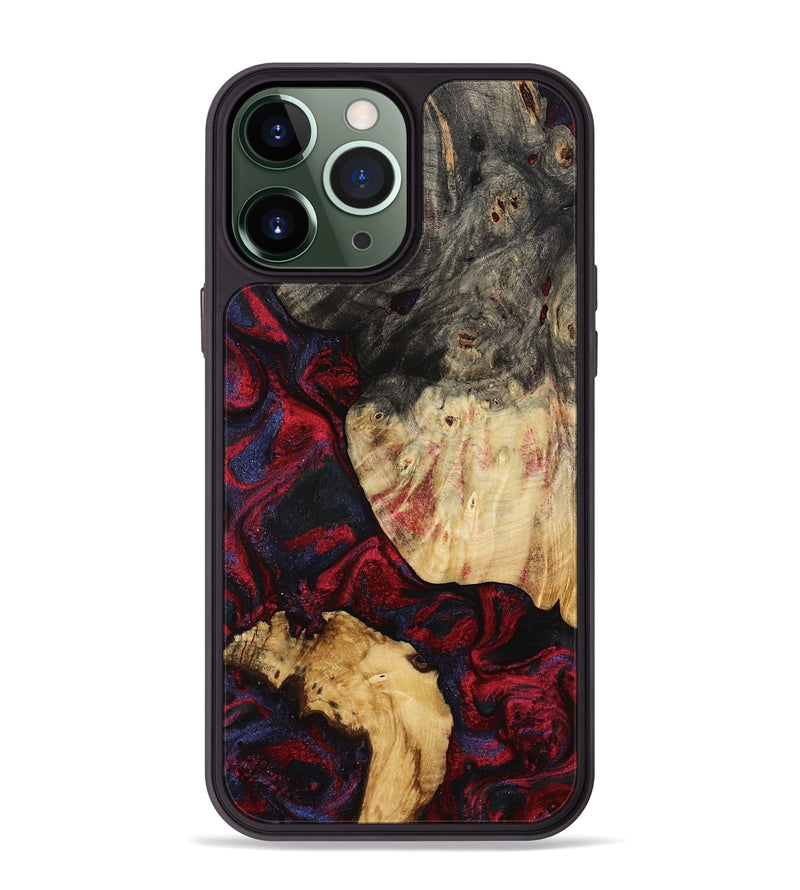 iPhone 13 Pro Max Wood Phone Case - Ludie (Red, 791939)