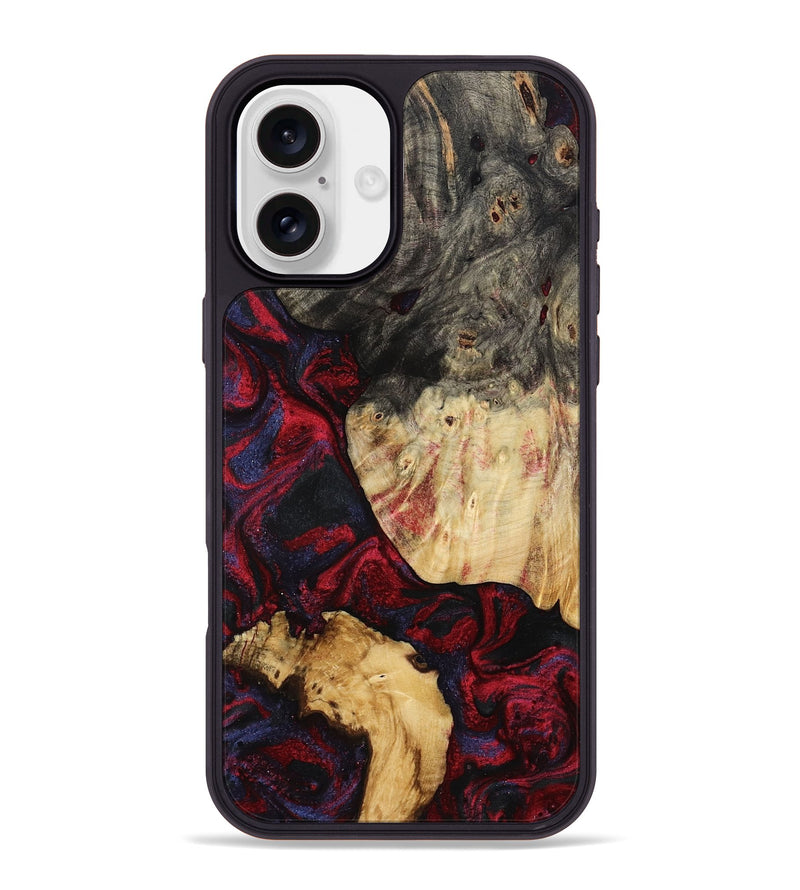 iPhone 16 Plus Wood Phone Case - Ludie (Red, 791939)