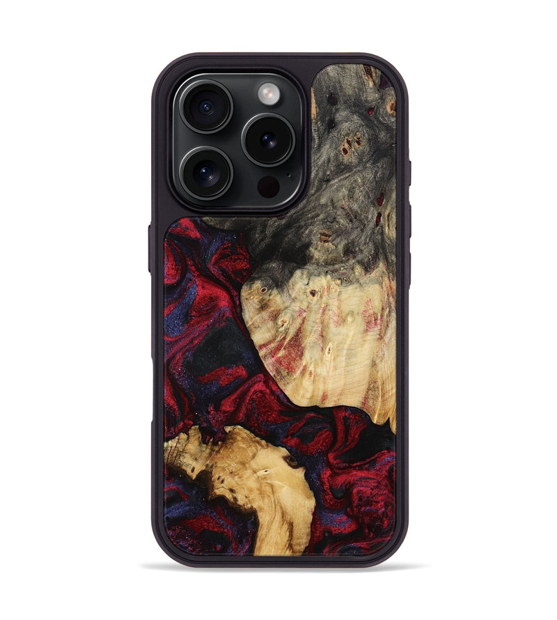 iPhone 16 Pro Wood Phone Case - Ludie (Red, 791939)