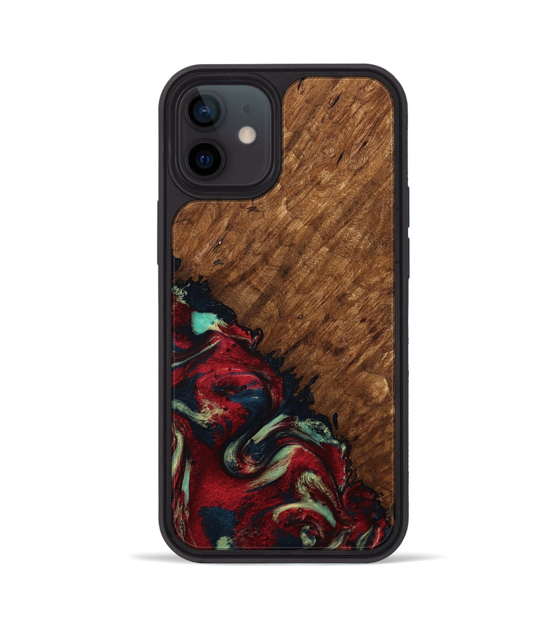 iPhone 12 Wood Phone Case - Marc (Red, 791940)