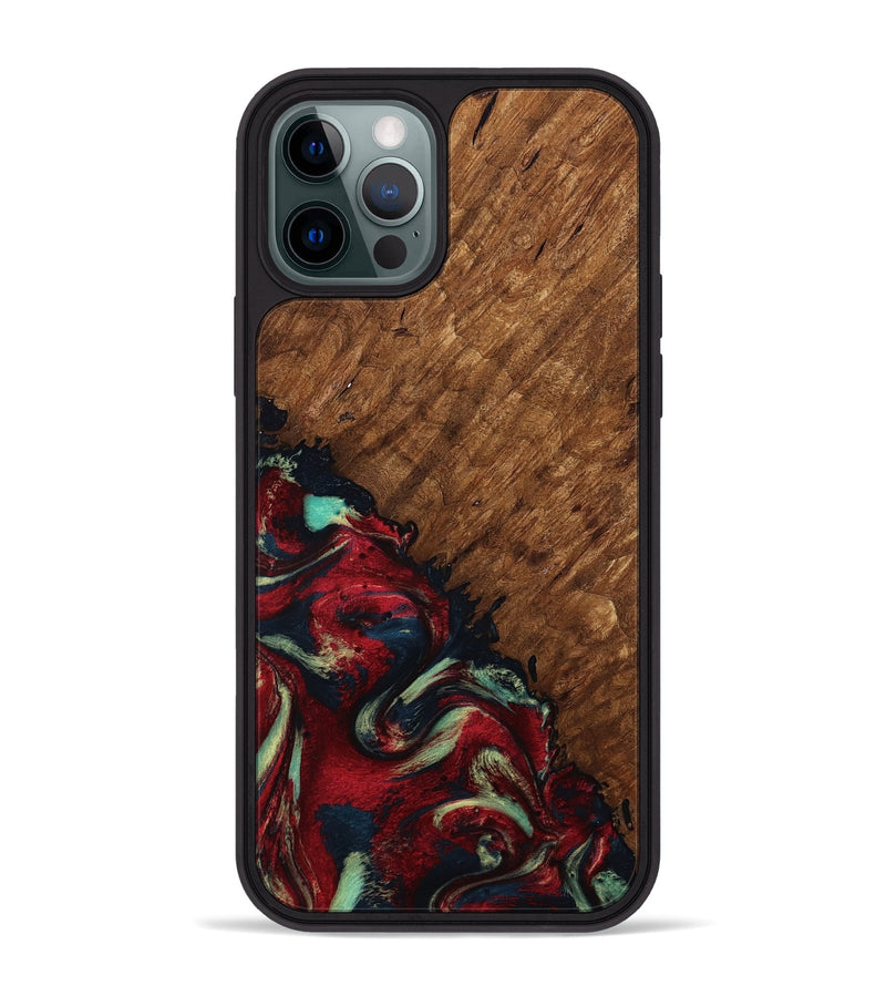 iPhone 12 Pro Max Wood Phone Case - Marc (Red, 791940)