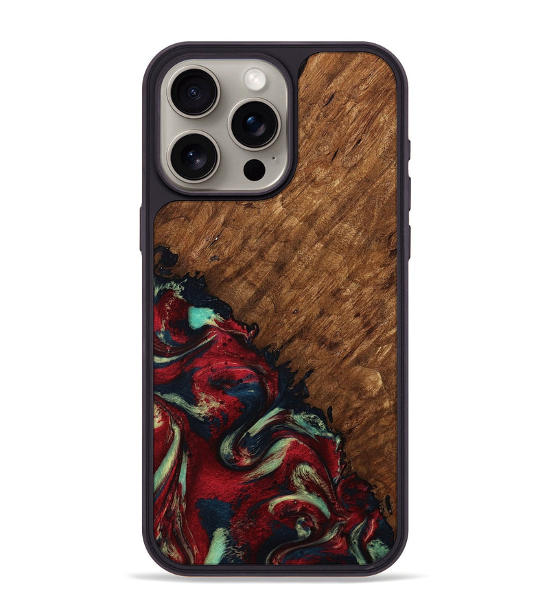 iPhone 15 Pro Max Wood Phone Case - Marc (Red, 791940)