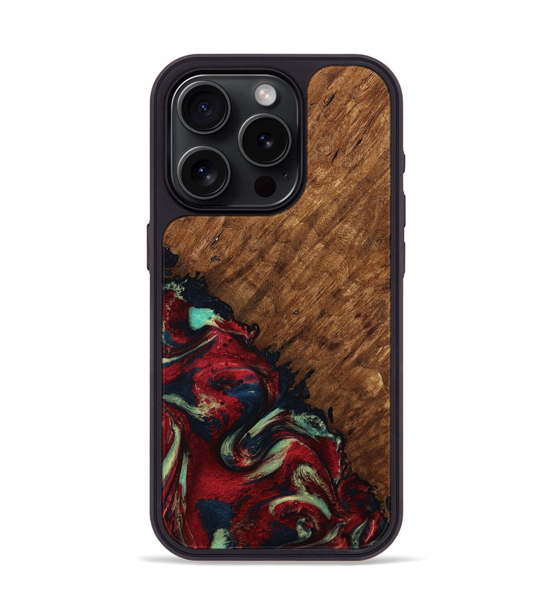 iPhone 15 Pro Wood Phone Case - Marc (Red, 791940)