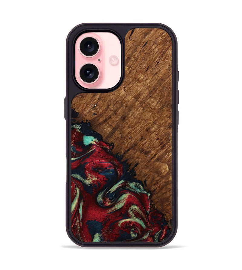 iPhone 16 Wood Phone Case - Marc (Red, 791940)