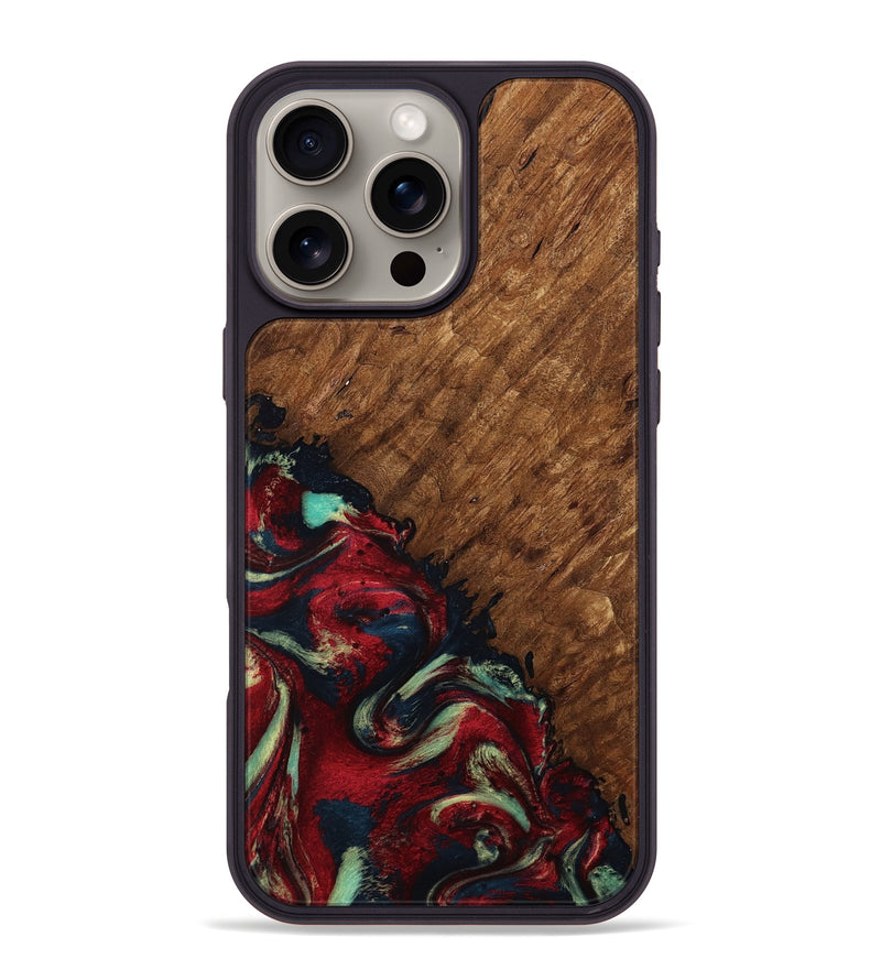 iPhone 16 Pro Max Wood Phone Case - Marc (Red, 791940)