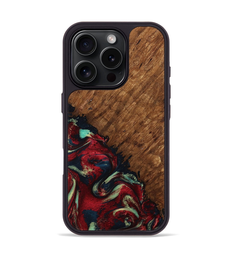 iPhone 16 Pro Wood Phone Case - Marc (Red, 791940)