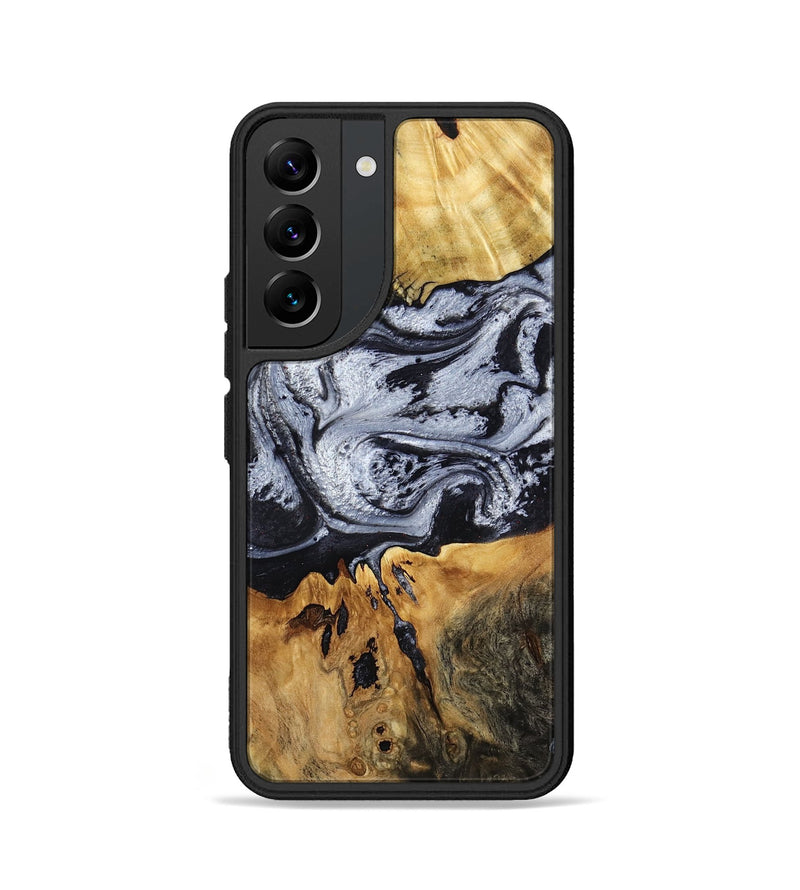 Galaxy S22 Wood Phone Case - Alfred (Black & White, 791947)