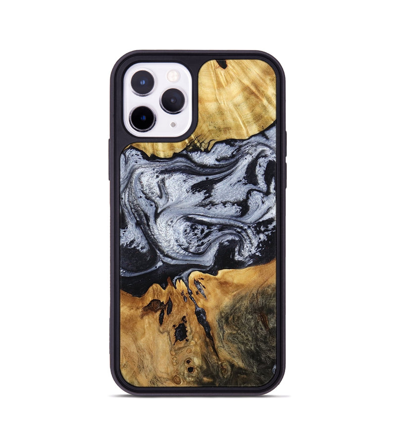 iPhone 11 Pro Wood Phone Case - Alfred (Black & White, 791947)