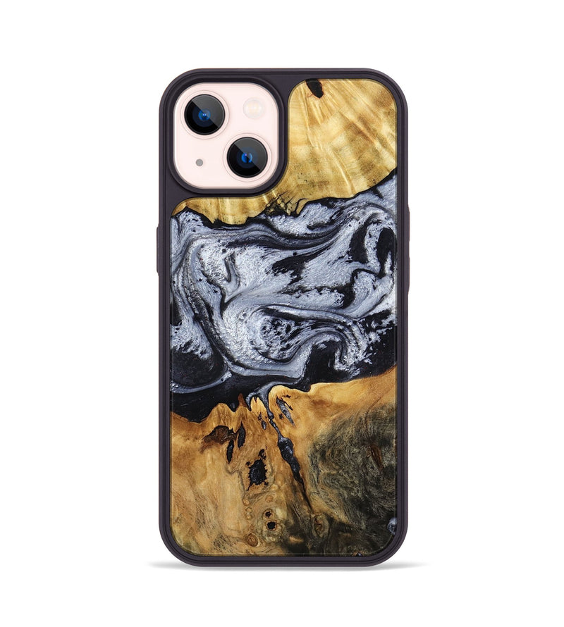iPhone 14 Wood Phone Case - Alfred (Black & White, 791947)