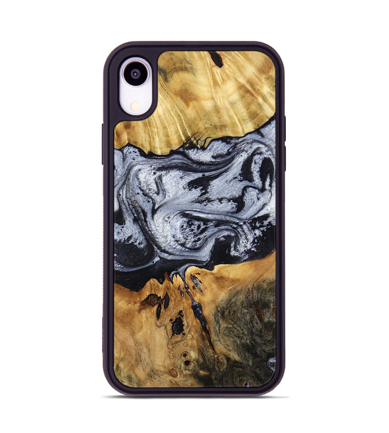 iPhone Xr Wood Phone Case - Alfred (Black & White, 791947)