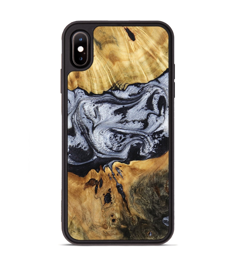 iPhone Xs Max Wood Phone Case - Alfred (Black & White, 791947)