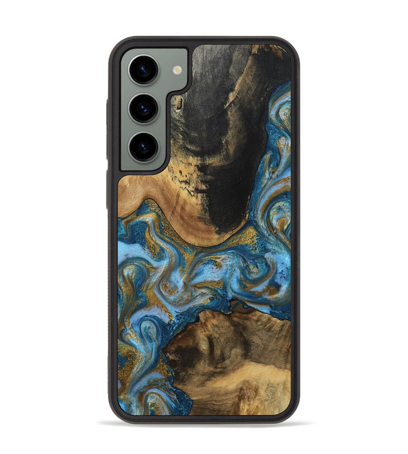 Galaxy S23 Plus Wood Phone Case - Gena (Teal & Gold, 791952)