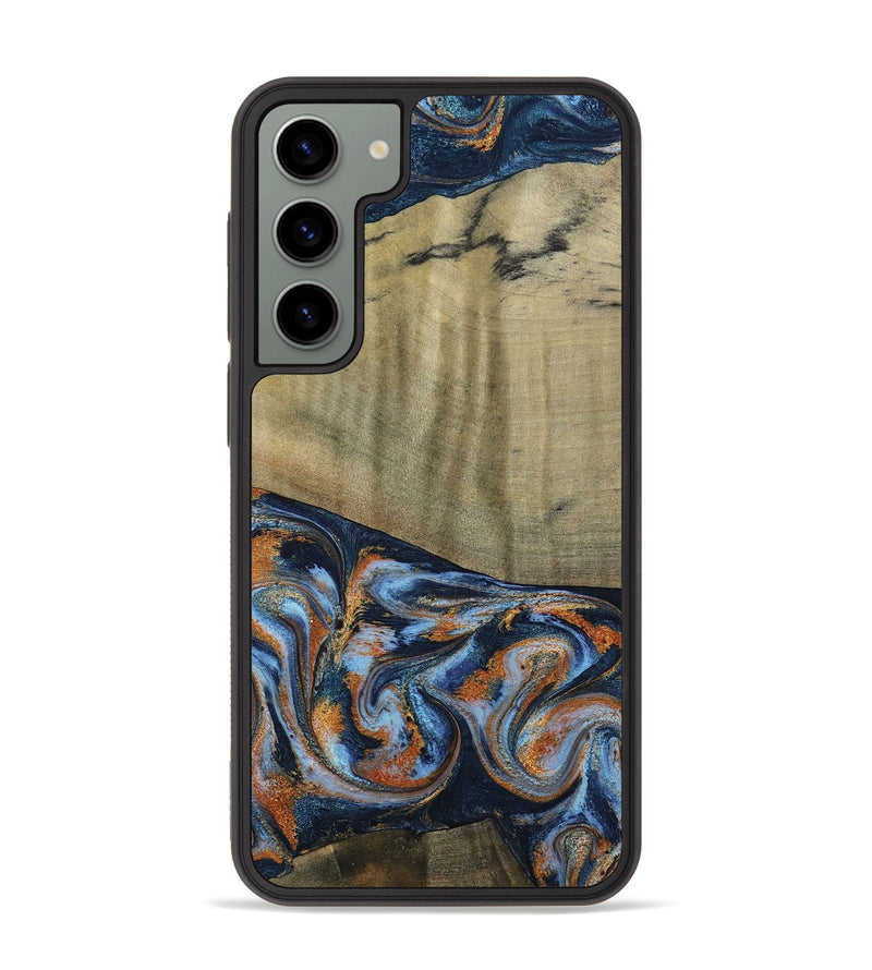 Galaxy S23 Plus Wood Phone Case - Dariel (Teal & Gold, 791964)