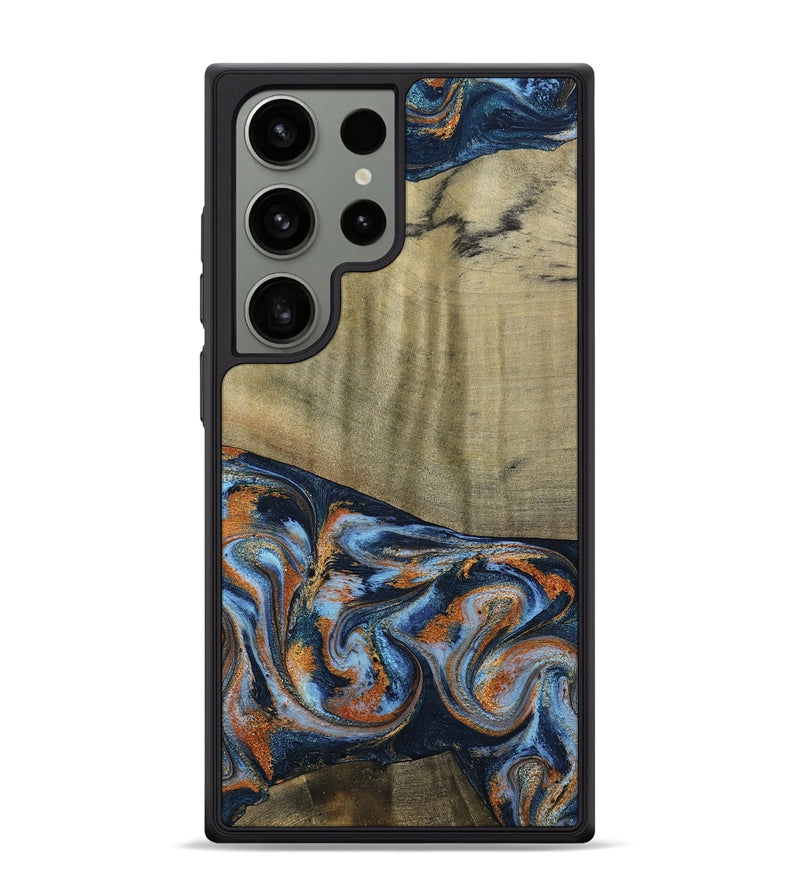 Galaxy S24 Ultra Wood Phone Case - Dariel (Teal & Gold, 791964)