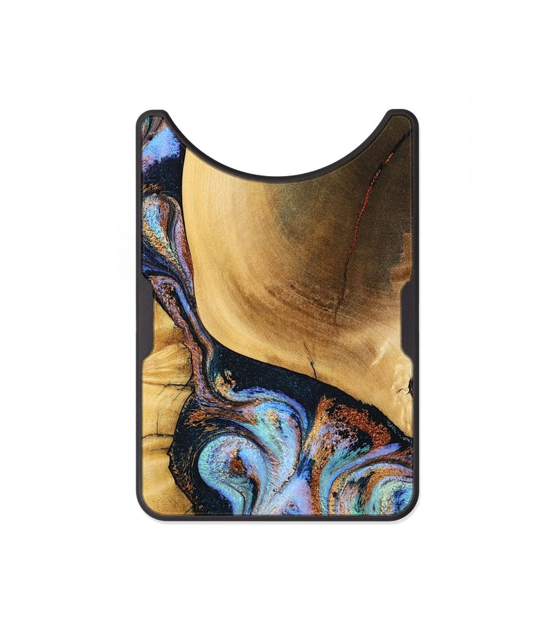 Alloy Wood Wallet - Mireya (Teal & Gold, 791968)