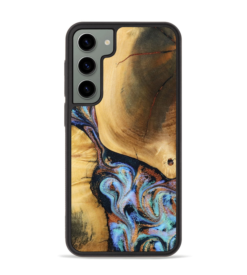 Galaxy S23 Plus Wood Phone Case - Mireya (Teal & Gold, 791968)