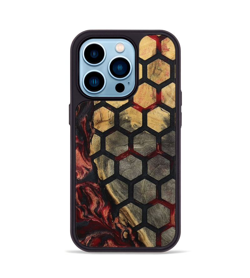 iPhone 14 Pro Wood Phone Case - Haleigh (Pattern, 791979)