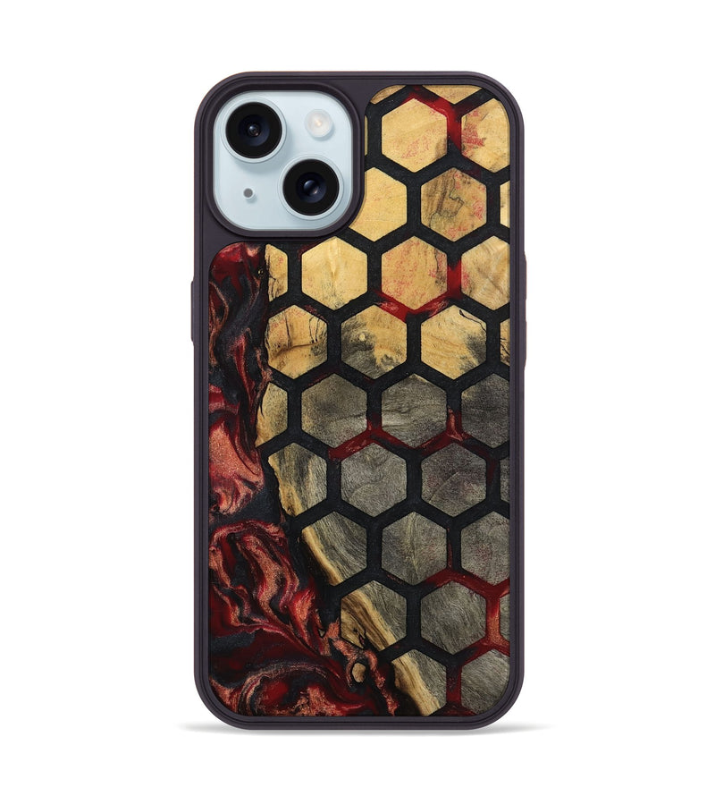 iPhone 15 Wood Phone Case - Haleigh (Pattern, 791979)
