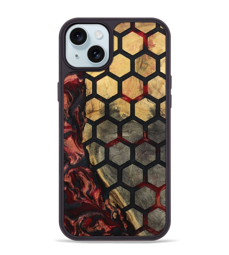 iPhone 15 Plus Wood Phone Case - Haleigh (Pattern, 791979)