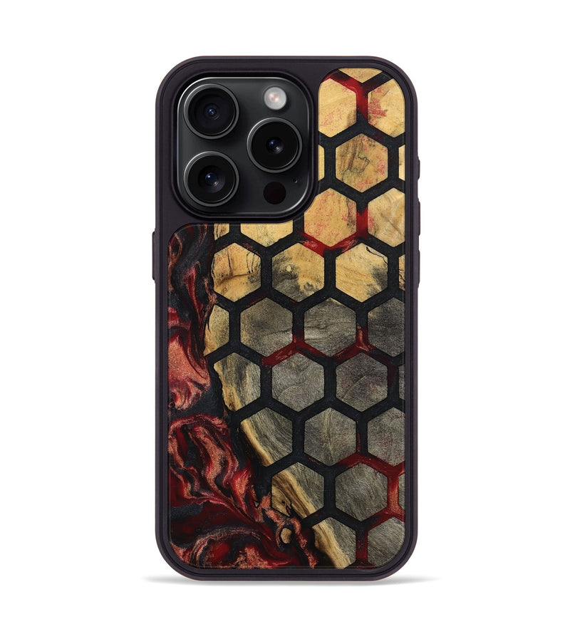 iPhone 15 Pro Wood Phone Case - Haleigh (Pattern, 791979)