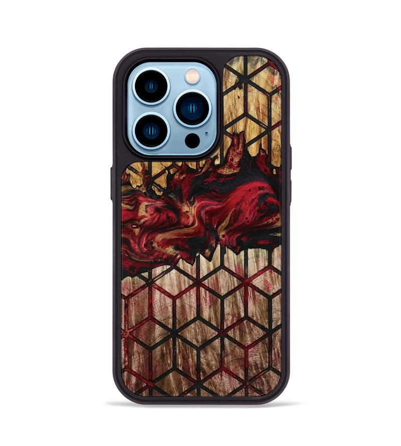 iPhone 14 Pro Wood Phone Case - Ted (Pattern, 791980)