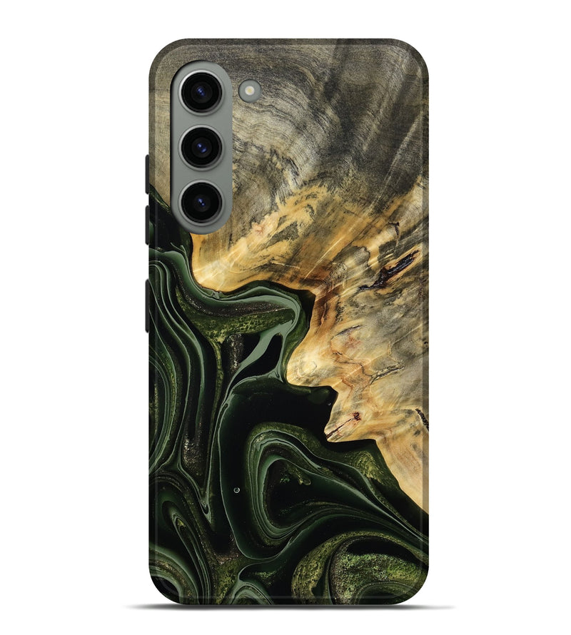 Galaxy S23 Plus Wood Live Edge Phone Case - Camilo (Green, 792041)