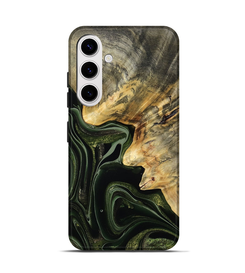 Galaxy S25 Wood Live Edge Phone Case - Camilo (Green, 792041)