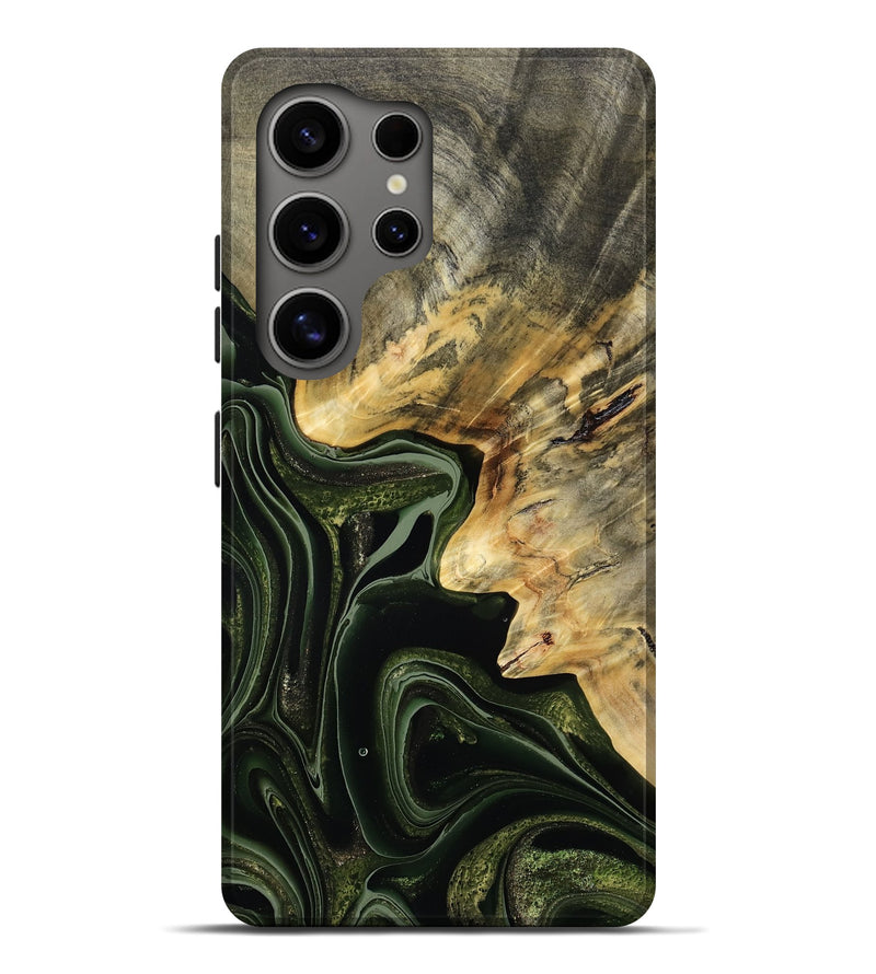 Galaxy S25 Ultra Wood Live Edge Phone Case - Camilo (Green, 792041)