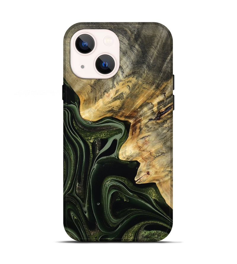 iPhone 13 Wood Live Edge Phone Case - Camilo (Green, 792041)