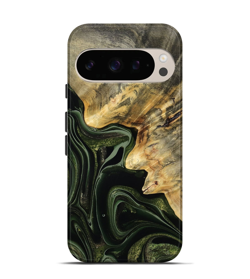 Pixel 10 Wood Live Edge Phone Case - Camilo (Green, 792041)