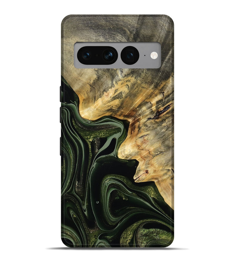 Pixel 7 Pro Wood Live Edge Phone Case - Camilo (Green, 792041)