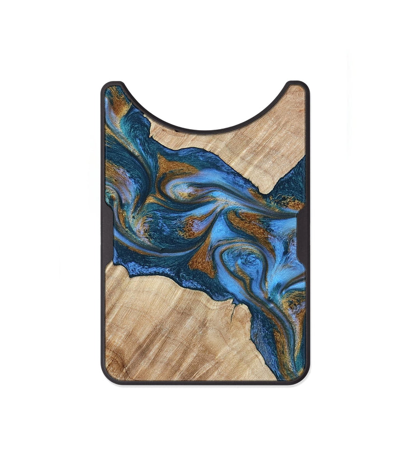 Alloy Wood Wallet - Julieta (Teal & Gold, 792048)