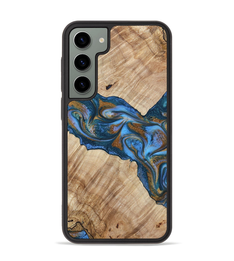 Galaxy S23 Plus Wood Phone Case - Julieta (Teal & Gold, 792048)