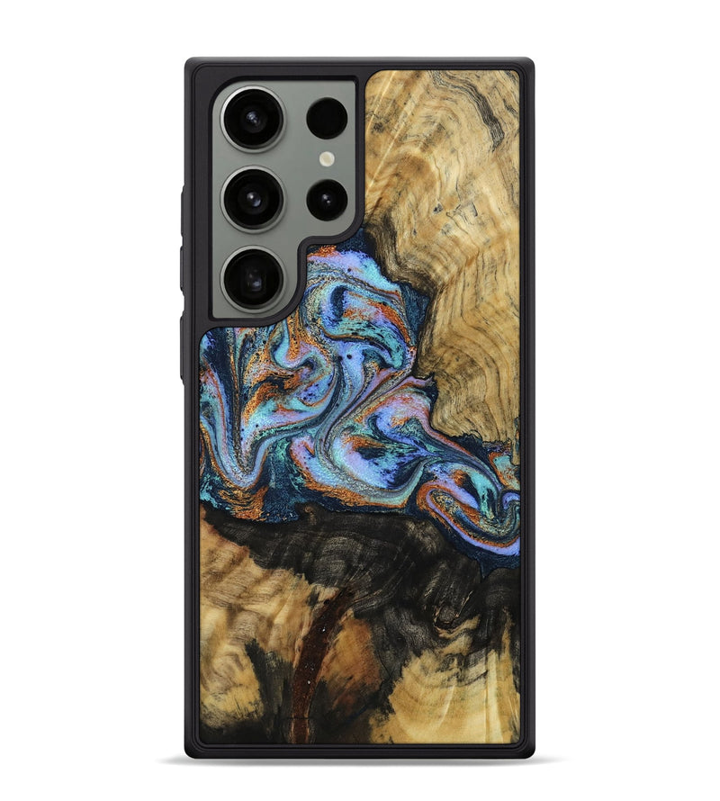Galaxy S24 Ultra Wood Phone Case - Finis (Teal & Gold, 792052)