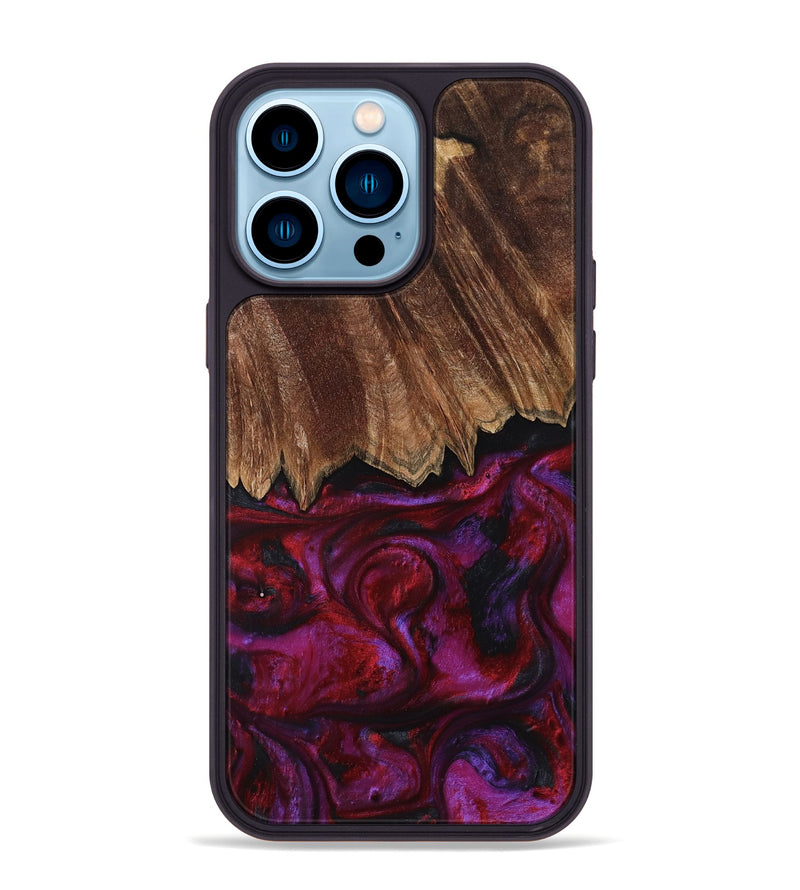 iPhone 14 Pro Max Wood Phone Case - Damir (Red, 792060)