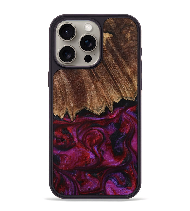 iPhone 15 Pro Max Wood Phone Case - Damir (Red, 792060)